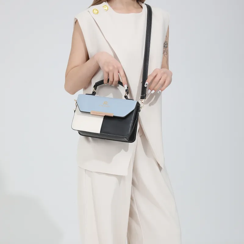 CORE BIRD PU Shoulder Bag Women's Black/Khaki/Light Blue/Dark Blue-2