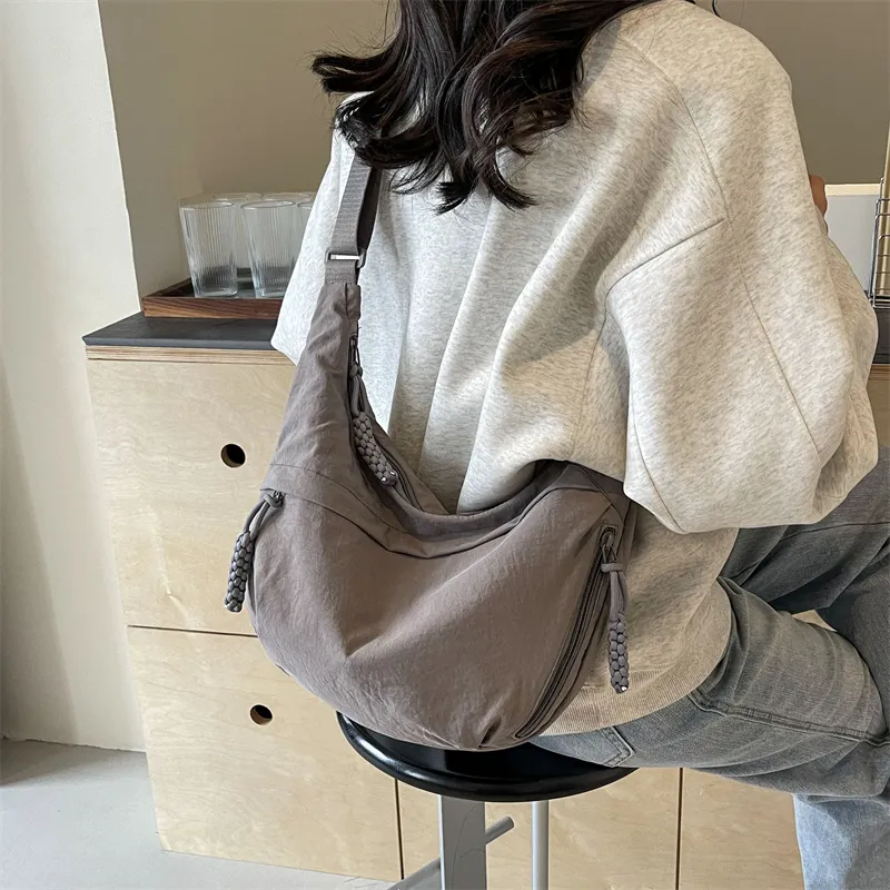 CORE BIRD Canvas Crossbody Bag Shoulder Bag Women's Black/Ecru-28