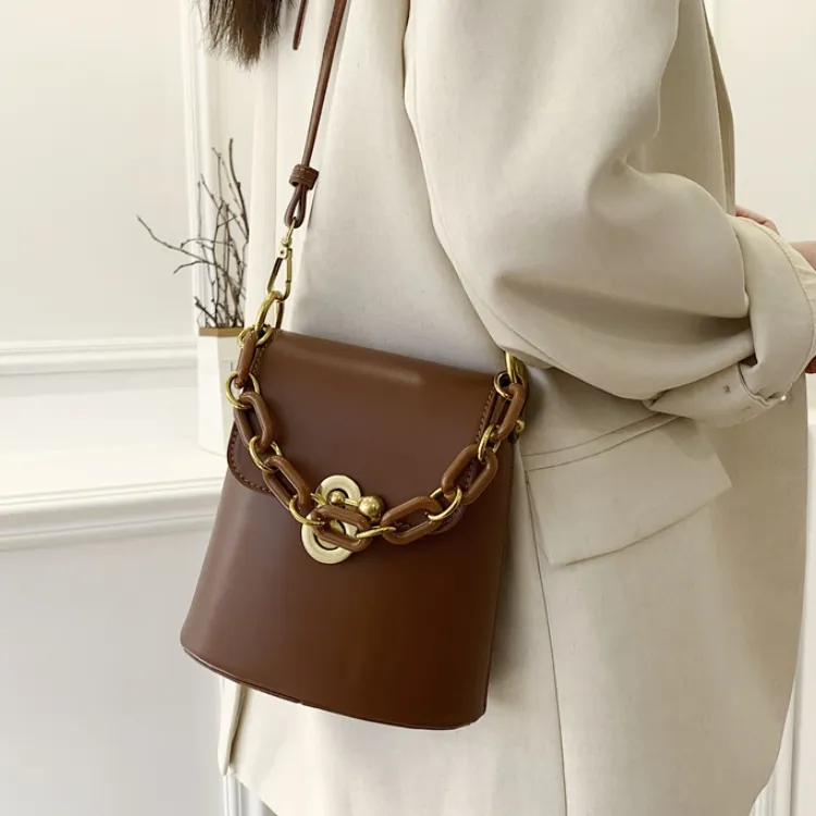 CORE BIRD PU Crossbody Bag Women's White/Black/Light Brown/Pink-1
