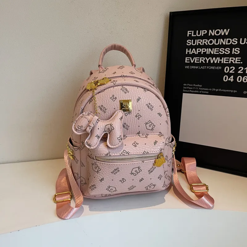 CORE BIRD PU Backpack Large Size Women's Multicolor-16