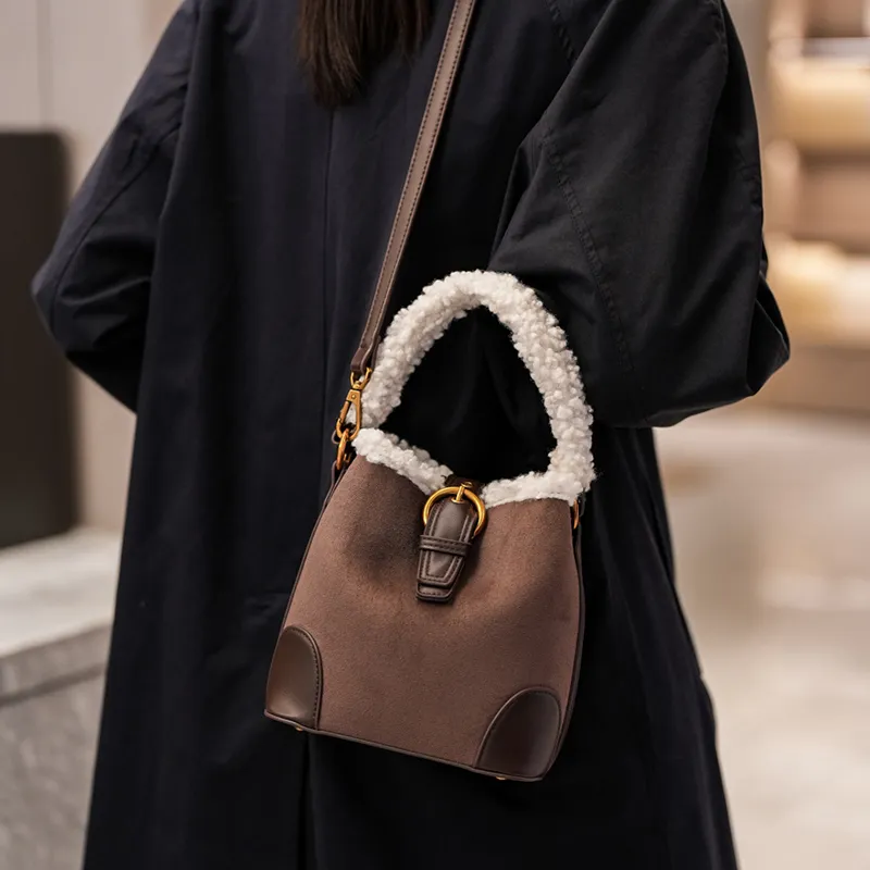 CORE BIRD PU One Shoulder Handbags Regular Women's Brown/Coffee/Black-6