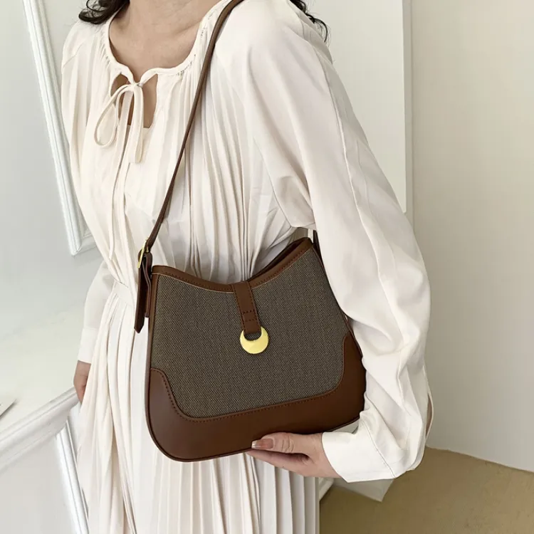 CORE BIRD PU Shoulder Bag Crossbody Bag Shoulder Bag Regular Women's White/Black/Light Brown/Brown-16