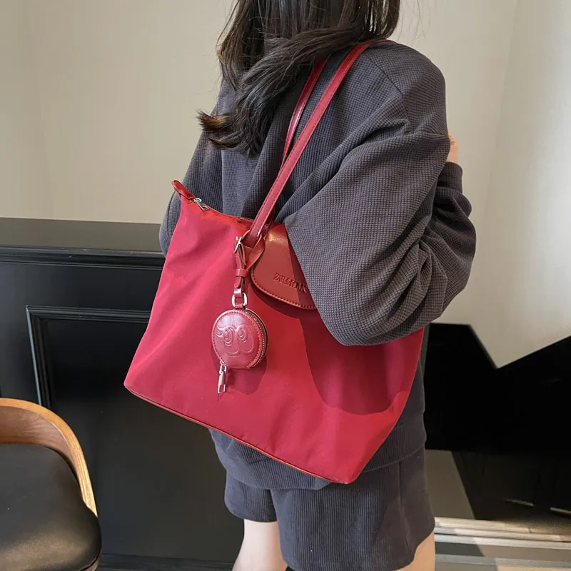 CORE BIRD Nylon Fabric Tote Bag, Shoulder Bag Women's Multicolor-12