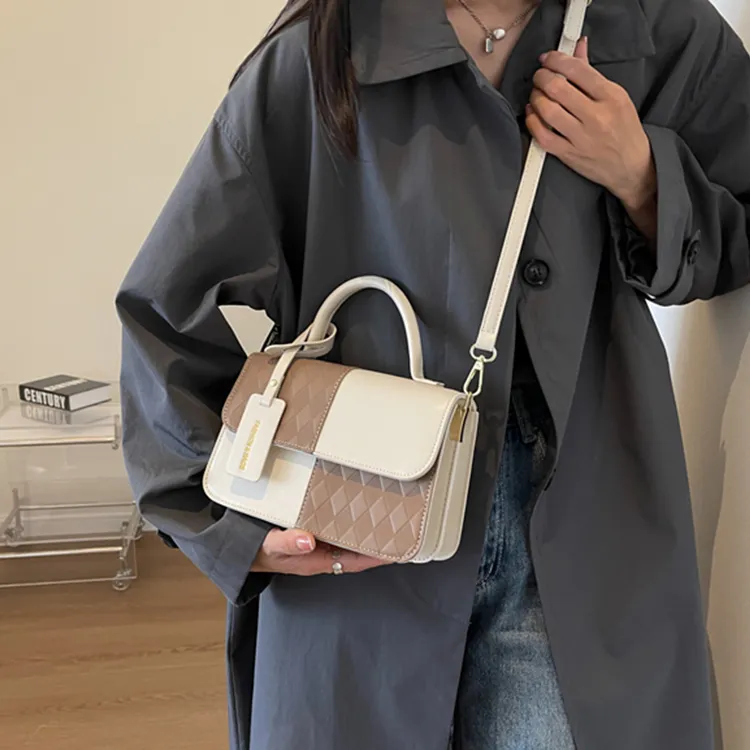 CORE BIRD PU Crossbody Bag Women's Silver/Brown/Black-7