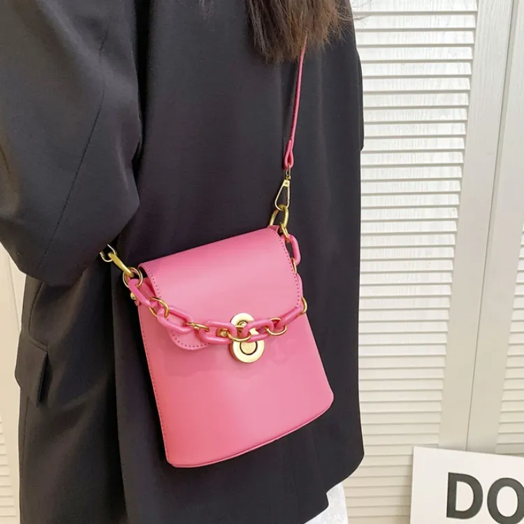 CORE BIRD PU Crossbody Bag Women's White/Black/Light Brown/Pink-17