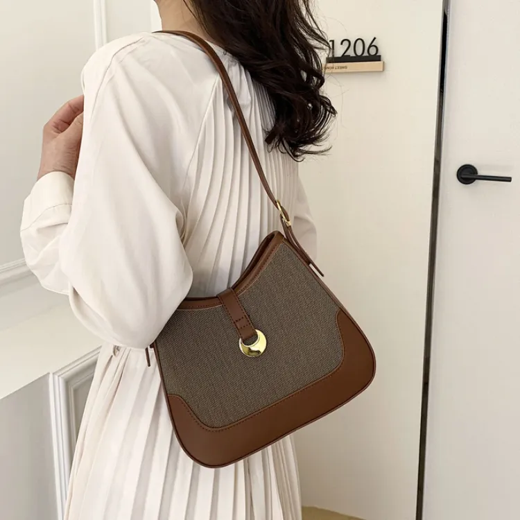 CORE BIRD PU Shoulder Bag Crossbody Bag Shoulder Bag Regular Women's White/Black/Light Brown/Brown-14