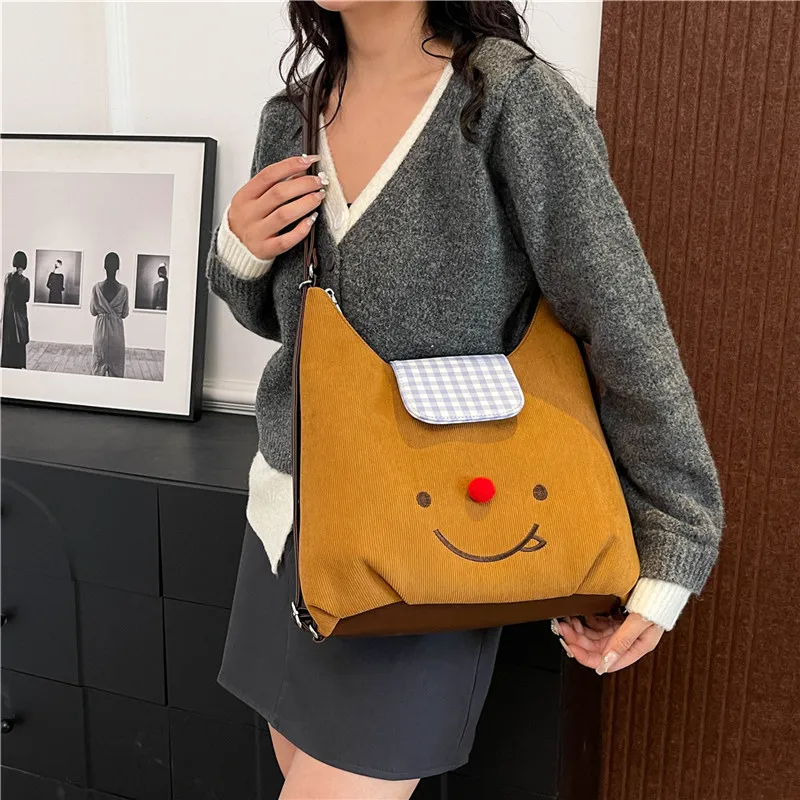 CORE BIRD Strips Shoulder Bag Regular Women's Brown-4