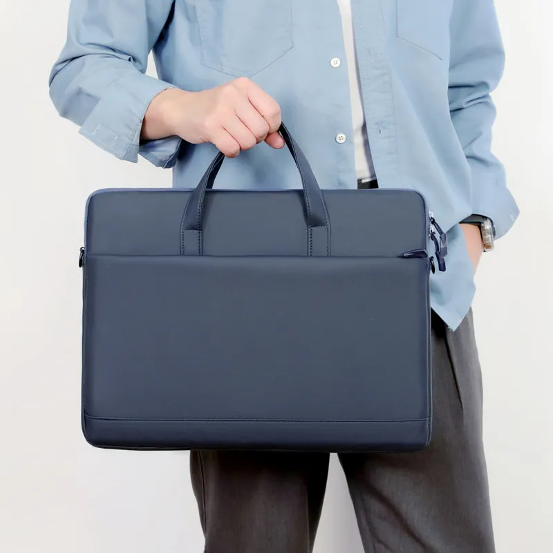 CORE BIRD Membrana Dermalis Handbag Laptop Bag Regular Men's Gray/Black/Blue-8