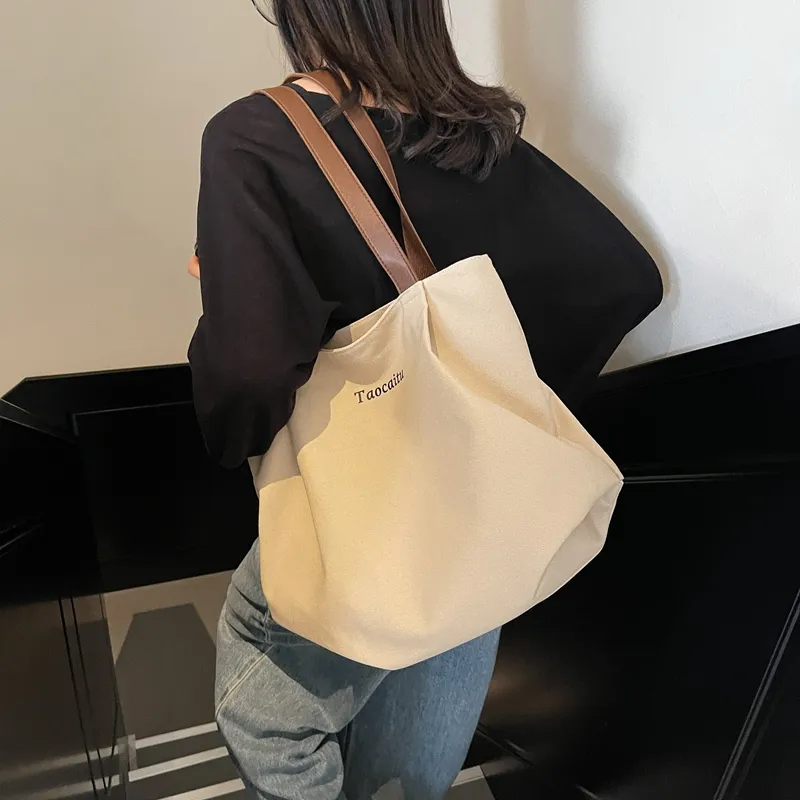 CORE BIRD Canvas Bag, Shoulder Bag Regular Women's Multicolor-3