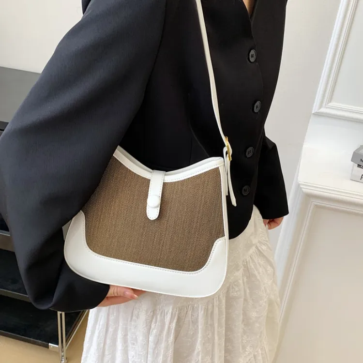CORE BIRD PU Shoulder Bag Crossbody Bag Shoulder Bag Regular Women's White/Black/Light Brown/Brown-19