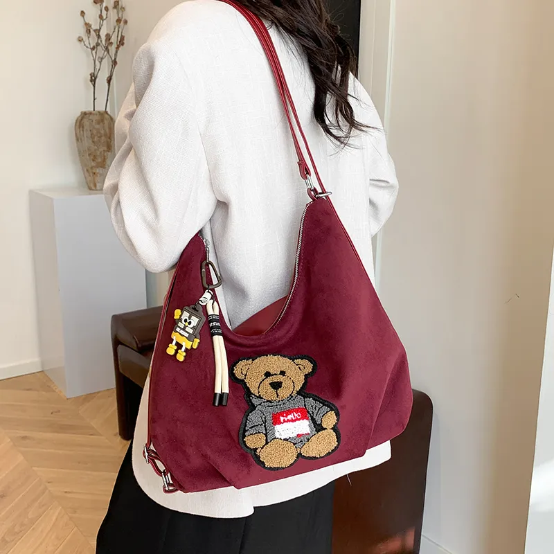 CORE BIRD PU Double Shoulder Crossbody Bag, Shoulder Bag Regular Women's Brown/Red/Coffee/Black-8