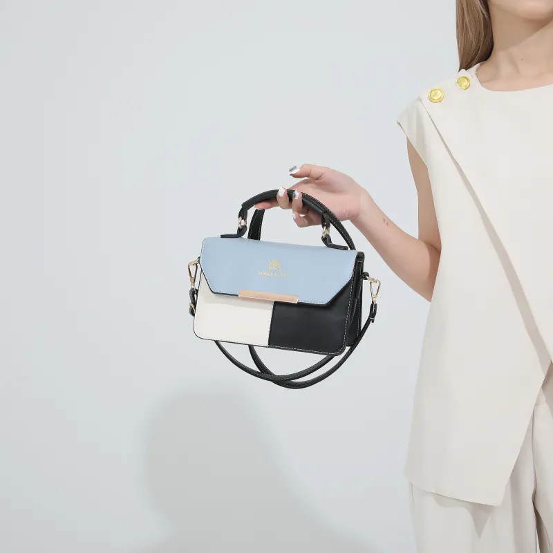CORE BIRD PU Shoulder Bag Women's Black/Khaki/Light Blue/Dark Blue-1
