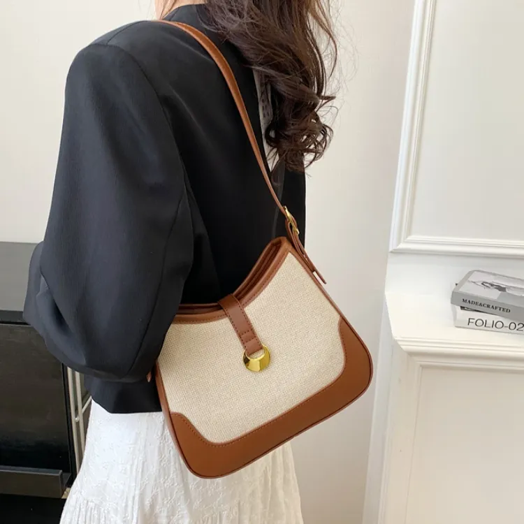 CORE BIRD PU Shoulder Bag Crossbody Bag Shoulder Bag Regular Women's White/Black/Light Brown/Brown-1