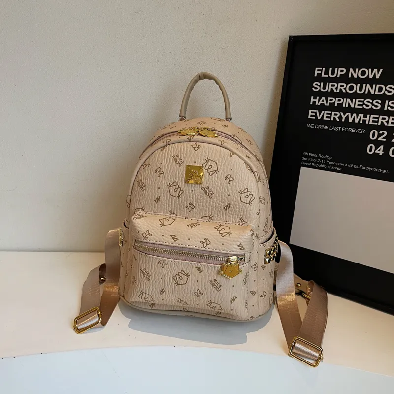 CORE BIRD PU Backpack Large Size Women's Multicolor-19