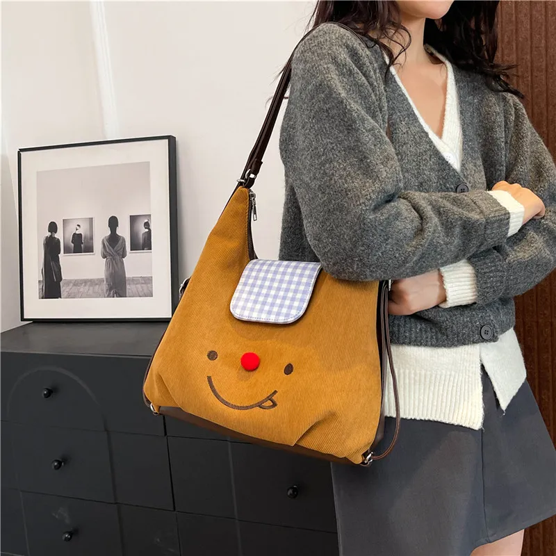 CORE BIRD Strips Shoulder Bag Regular Women's Brown-1