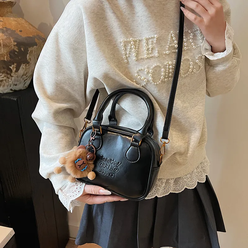 CORE BIRD PU Shoulder Bag Crossbody Bag Handbag Regular Women's Brown/Coffee/Black-5