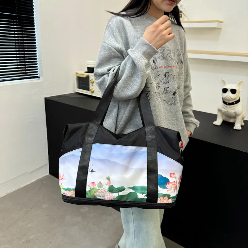 CORE BIRD Oxford Tote One Shoulder Handbag Regular Women's Black-9
