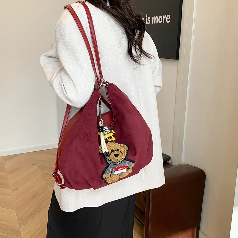 CORE BIRD PU Double Shoulder Crossbody Bag, Shoulder Bag Regular Women's Brown/Red/Coffee/Black-11