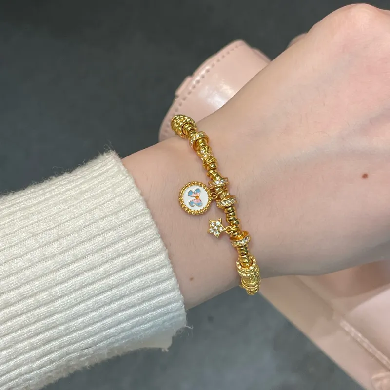 Gingerford S925 Silver plated Gold Bracelets Women's-3