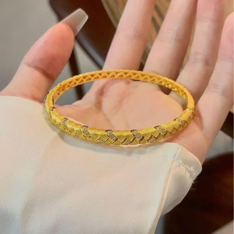 Gingerford S925 Silver Gold-Plated Karat Bangles Women's-1