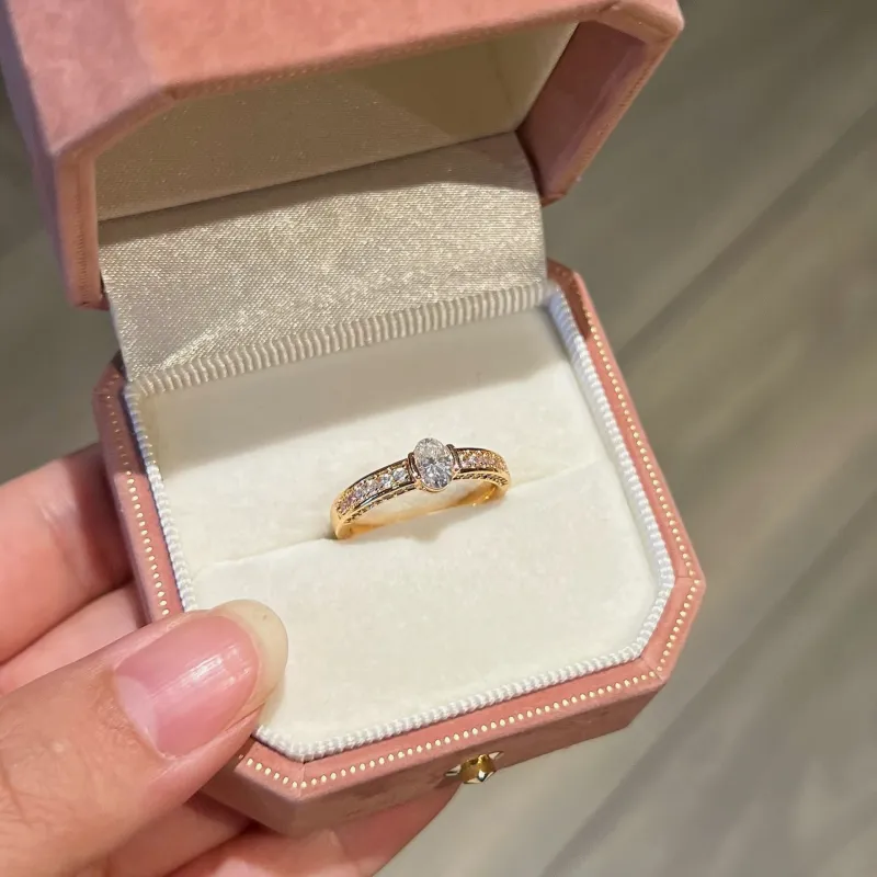 Gingerford Italian Version Craft Diamond Ring Women's-3