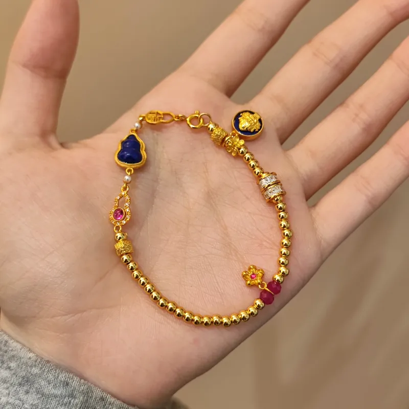 Gingerford S925 Silver plated Gold Bracelets Unisex-2