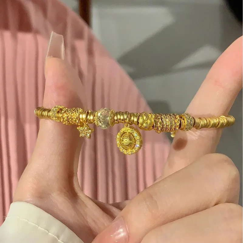 Gingerford S925 Silver Gold Plated Karat Bracelets Women's-3