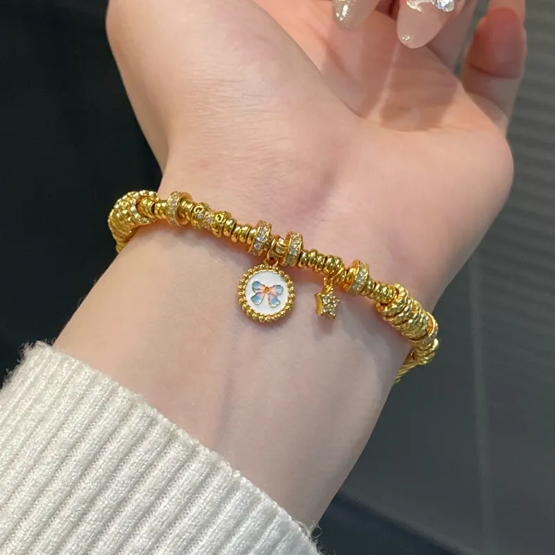 Gingerford S925 Silver plated Gold Bracelets Women's-4