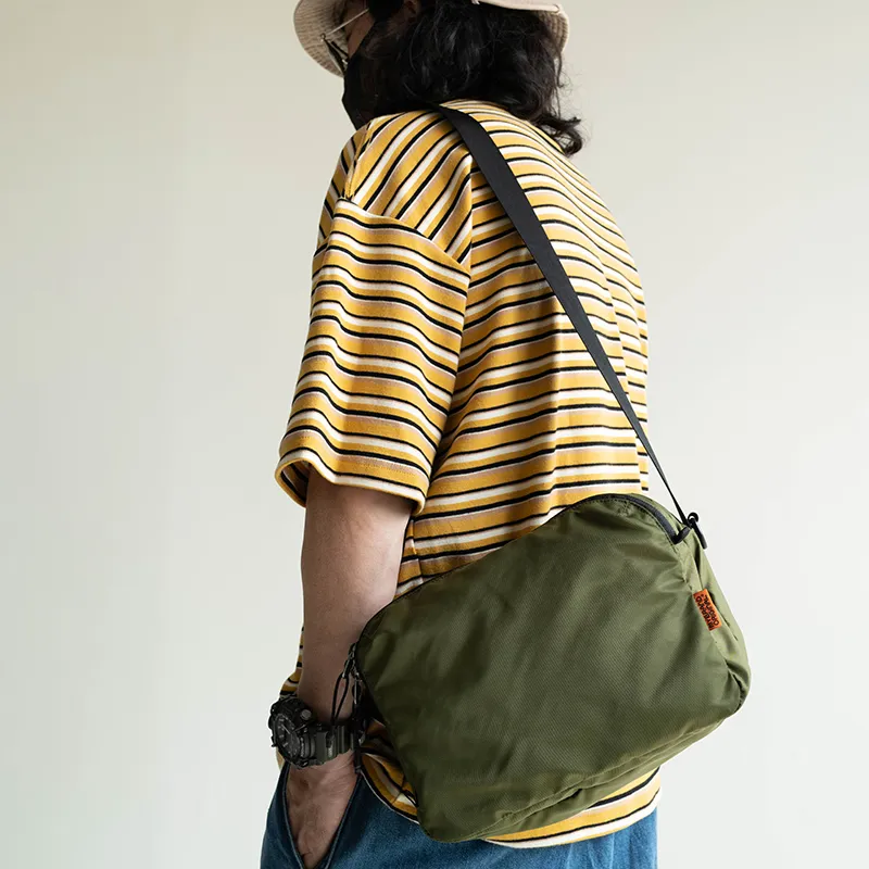 MYBRANDORIGINAL Nylon Cycling Bag Small Square Bag Crossbody Bag Small Size Unisex Green Black-4