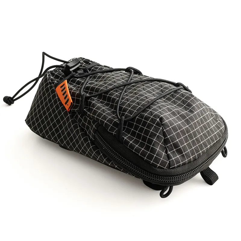 MYBRANDORIGINAL Nylon Cell Phone Pouch Unisex Black Plaid-2