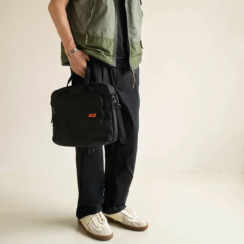 MYBRANDORIGINAL Nylon Laptop Bag Regular Unisex Black-5