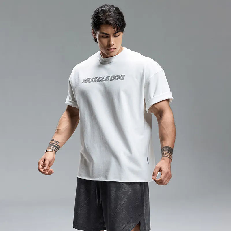Muscle Dog T Shirts Men Ecru-5