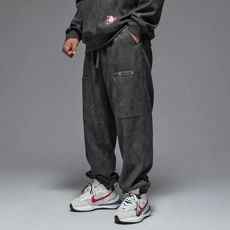 Muscle Dog Casual Pants Men's Dark Gray-3