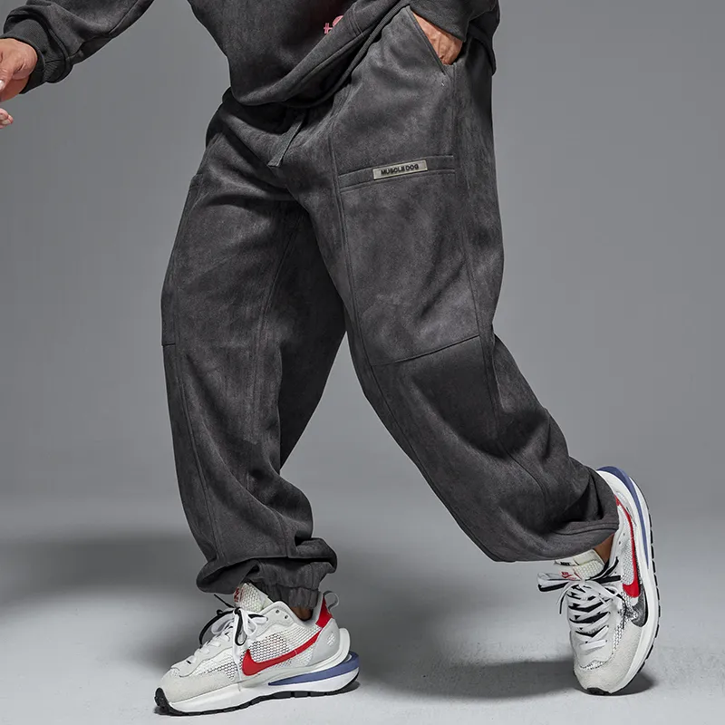 Muscle Dog Casual Pants Men's Dark Gray-5