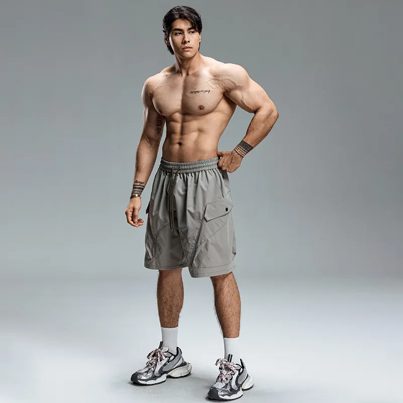 Muscle Dog Casual Shorts Men's Green Khaki-3