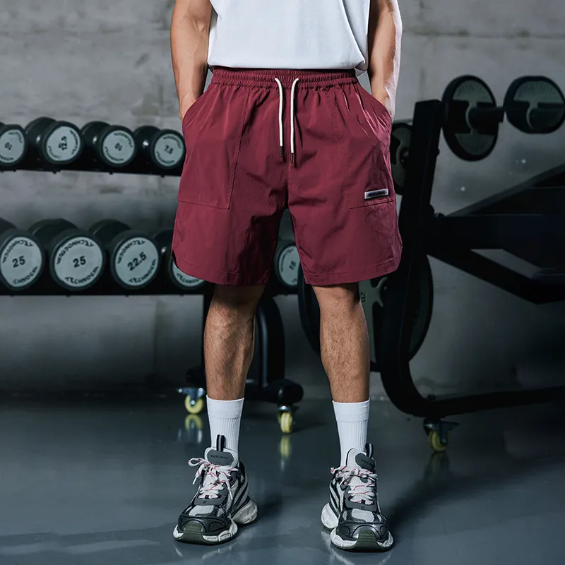 Muscle Dog Casual Shorts Men's Maroon-2