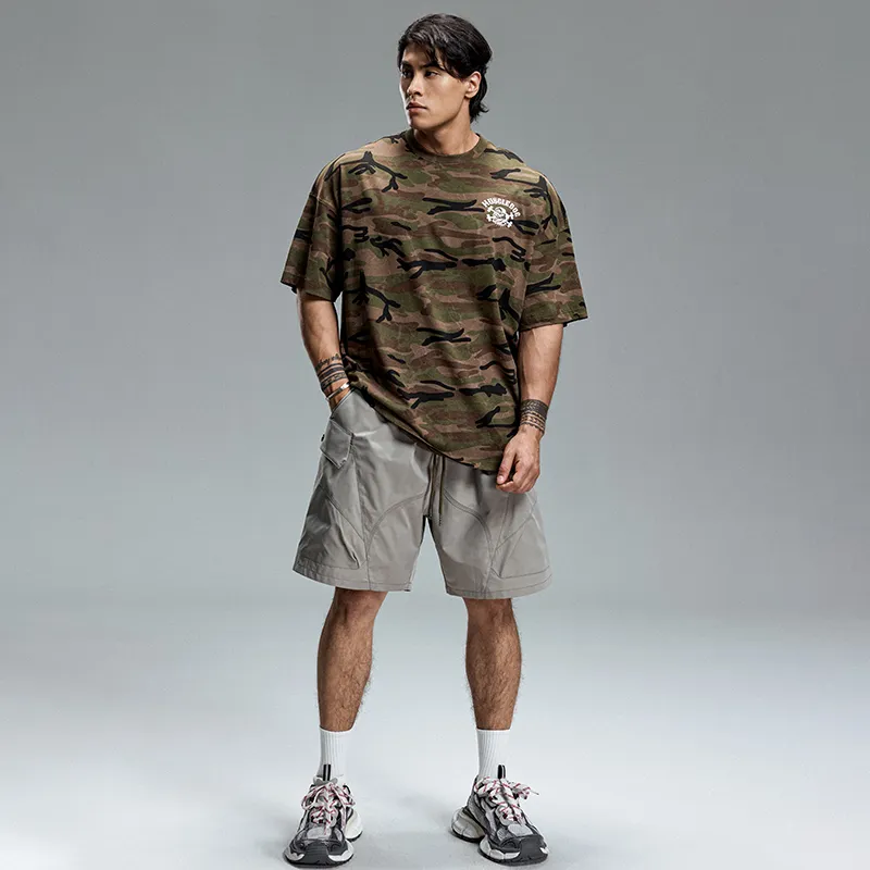 Muscle Dog Casual Shorts Men's Green Khaki-2