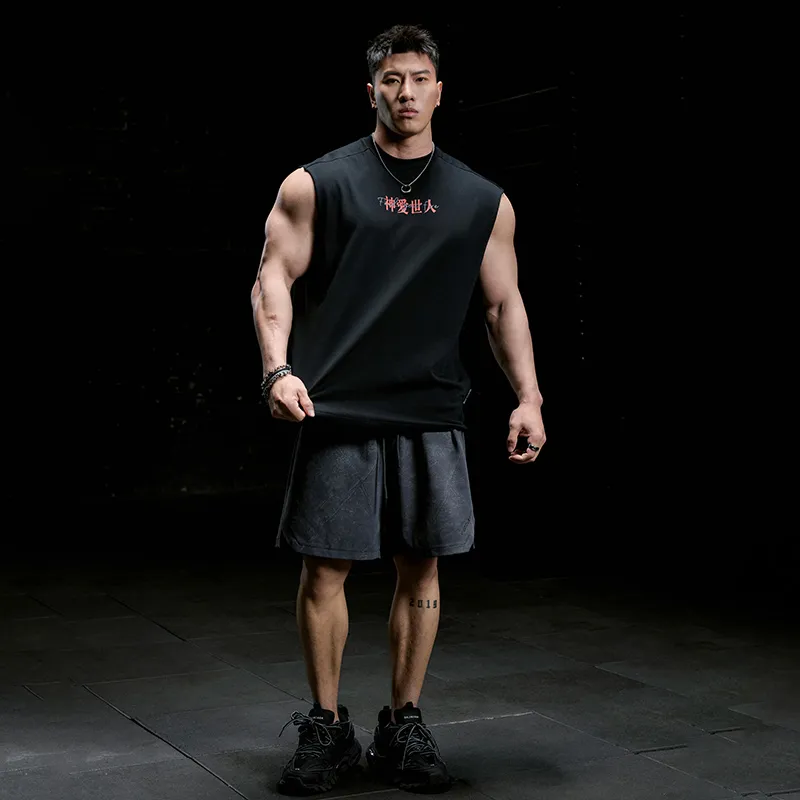 Muscle Dog Tank Tops Men Black-5