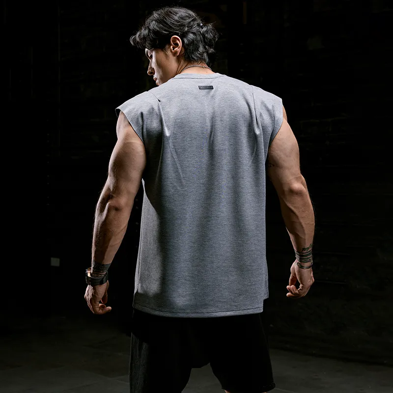 Muscle Dog 160g Air Cotton Sports & Fitness Tank Top For Men's-7