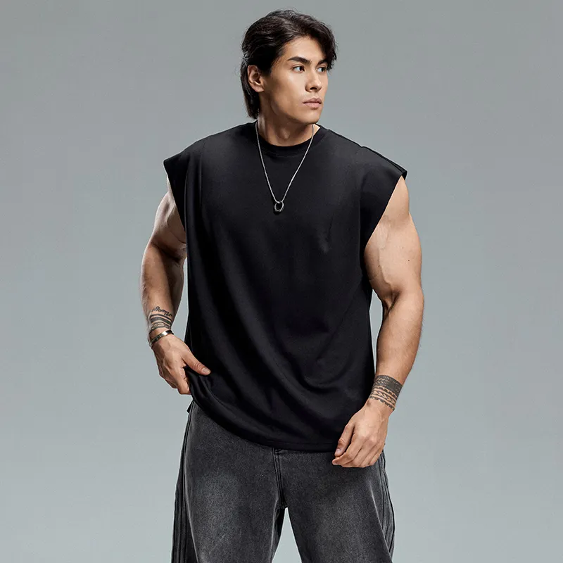 Muscle Dog 160g Air Cotton Sports & Fitness Tank Top For Men's-2