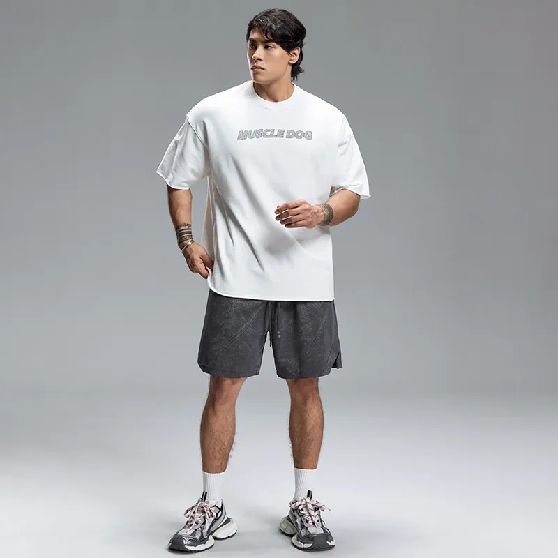 Muscle Dog T Shirts Men Ecru-3