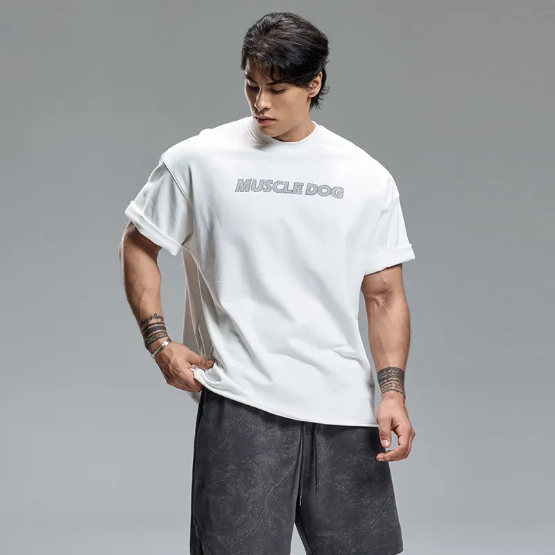 Muscle Dog T Shirts Men Ecru-4