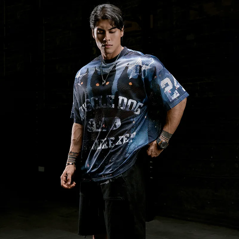 Muscle Dog T Shirt Men's Dark Gray-6