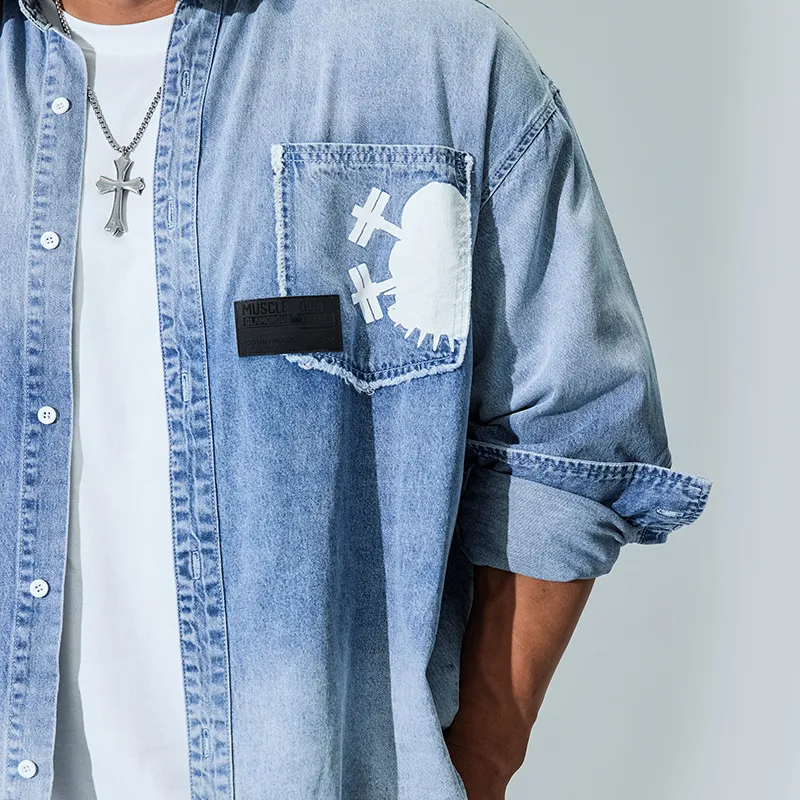 Muscle Dog Jackets Men Blue-5