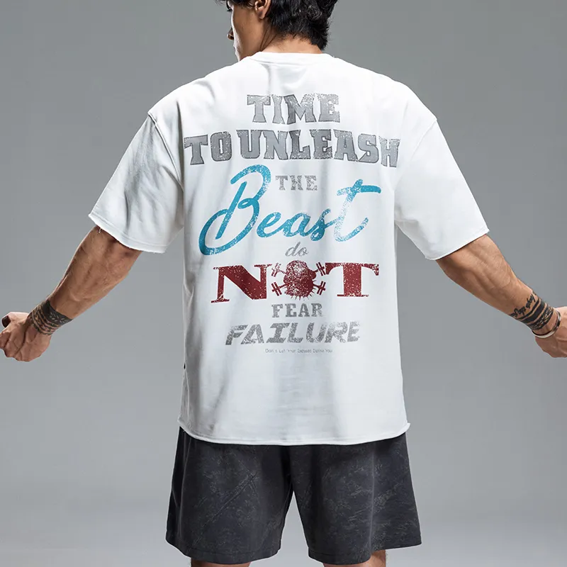 Muscle Dog T Shirts Men Ecru-1