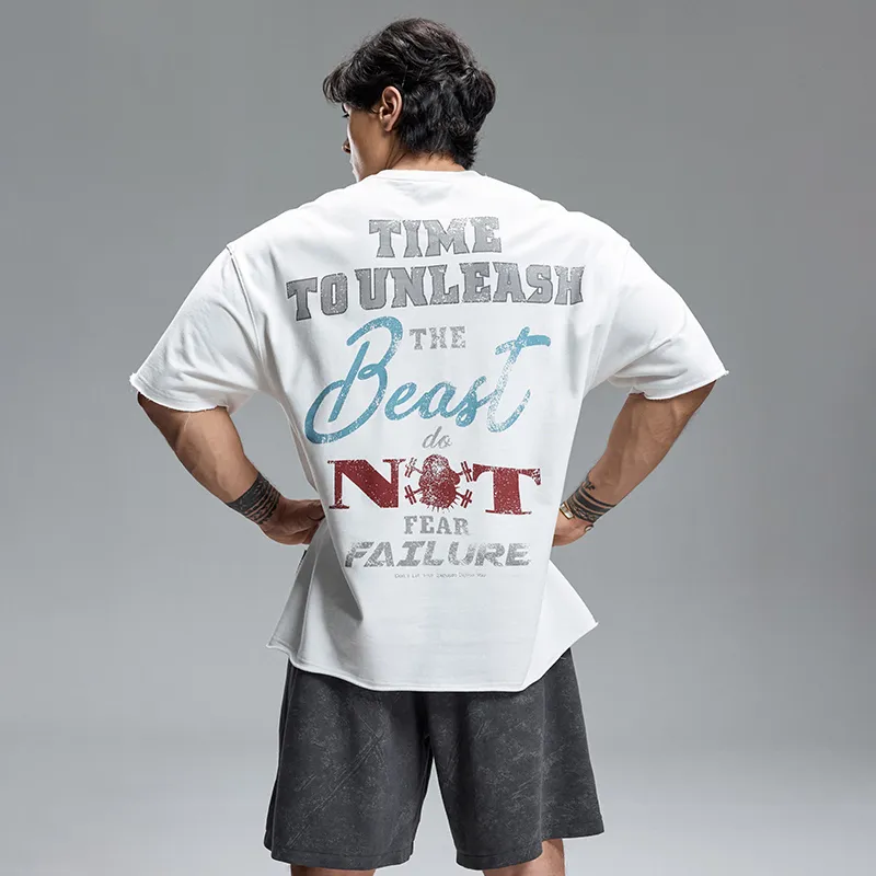 Muscle Dog T Shirts Men Ecru-2