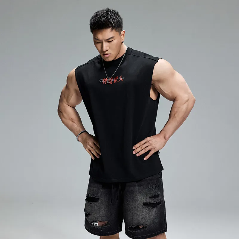 Muscle Dog Tank Tops Men Black-4