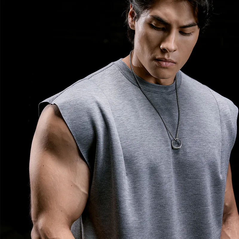 Muscle Dog 160g Air Cotton Sports & Fitness Tank Top For Men's-8