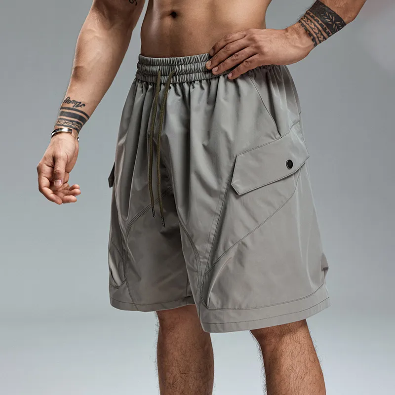 Muscle Dog Casual Shorts Men's Green Khaki-6