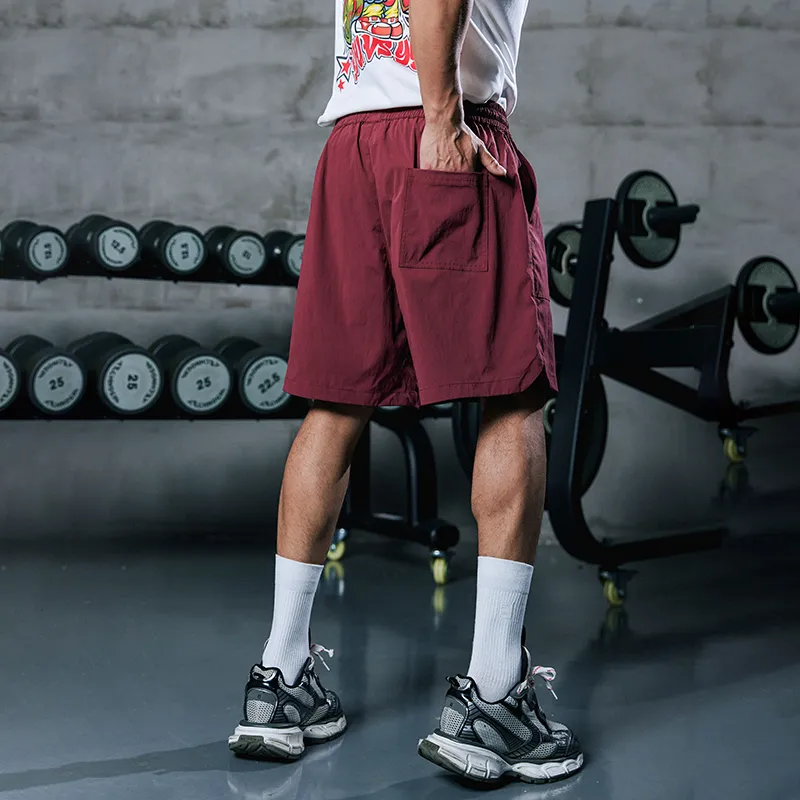 Muscle Dog Casual Shorts Men's Maroon-3